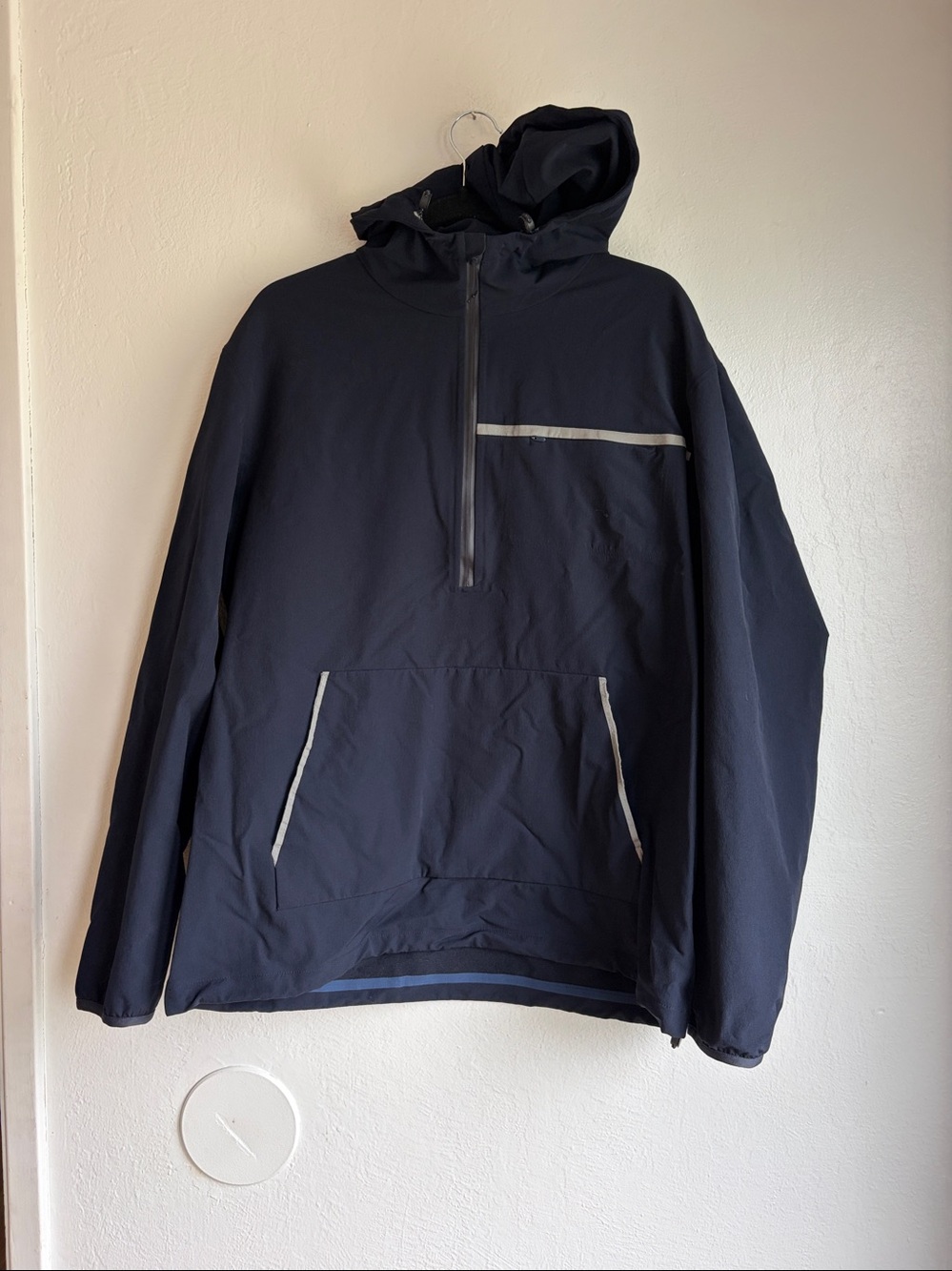 APC x OV Men’s Dark Blue Pullover Half Zip Jacket Anorak size large